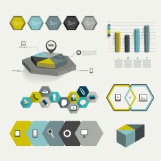 Set of infographic elements Layout template Vector