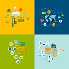 Set of business icons N87