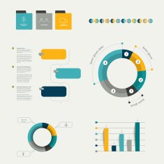 Flat infographic template N3