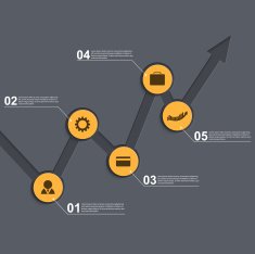 Modern business infographics arrow template N4