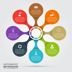 Vector circle element for infographic N55