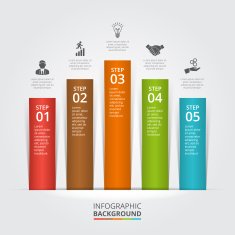 Vector stripes elements for infographic
