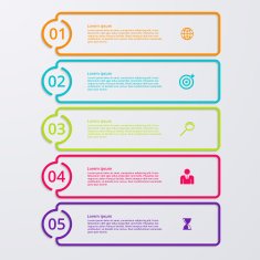 Vector illustration infographic five options N29