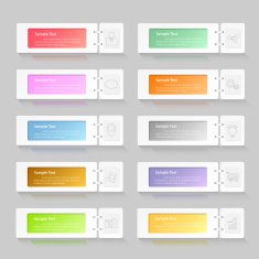 Infographic design template 10 options N3