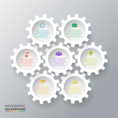 Vector gears for infographic