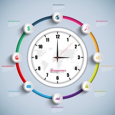 Abstract 3D paper Infographic N51
