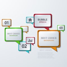 Vector modern bubble speech infographic N2