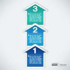 One two three arrow illustration - Three easy steps N2