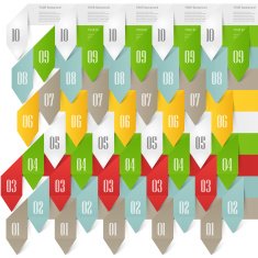 Modern business origami style options banner N16