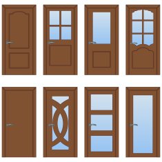 Vector Set of Cartoon Doors