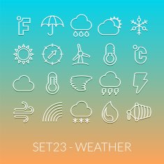 Outline icons thin flat design modern line stroke style N44