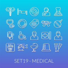 Outline icons thin flat design modern line stroke style N46