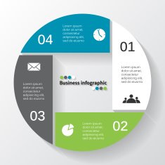 Modern vector info graphic for business project N155