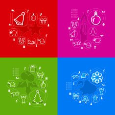 Christmas sticker infographic N75
