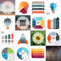 Creative arrows infographic Template for diagram graph presentation and circle