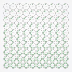 set of infographic percentage bubbles