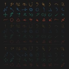 Vector of hand drawn arrows s in colourful N2