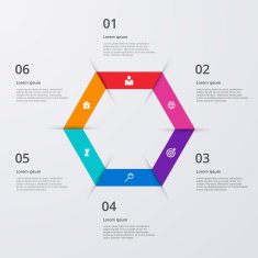 Vector illustration infographics six options N12