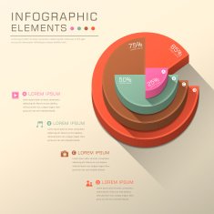 abstract pie chart infographics N11