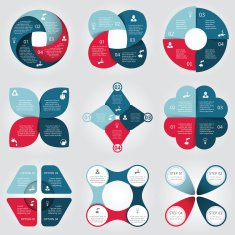Vector circle elements set for infographic N2