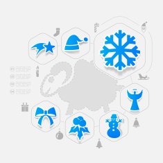Christmas sticker infographic N76