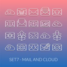 Outline icons thin flat design modern line stroke style N49