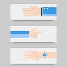 Business hands gestures design elements isolated N16