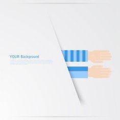 Business hands gestures design elements isolated N18