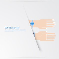 Business hands gestures design elements isolated N19