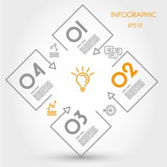 rectangular square linear infographics