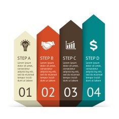 Vector arrows infographic Template for diagram graph presentation and chart N10