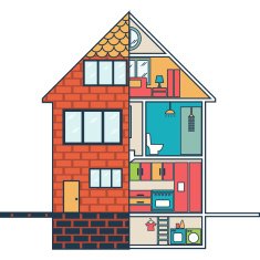 Renovation House remodeling flat design Vector N3