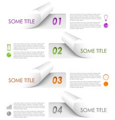Info graphic colorful sample stickers template free image download