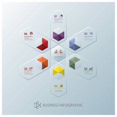 Modern Fusion Hexagon Business Infographic Design Template
