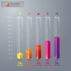Graph vector design template set 1