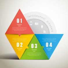 vector abstract 3d paper infographics N31