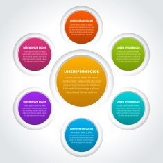 Vector round design template for web site