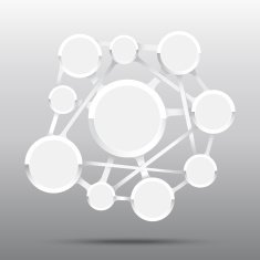 Blank network infographic template connection business concept