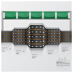 Road And Street Traffic Sign Business Infographic N17