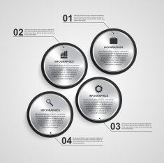 Abstract circle infographic design template N7
