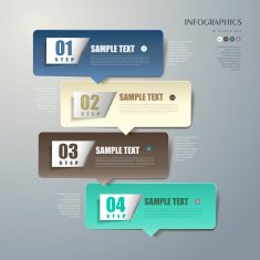 vector abstract 3d paper infographics N32