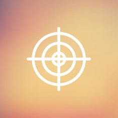 Crosshair target thin line icon N4
