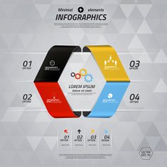 Abstract paper infografics vector N3