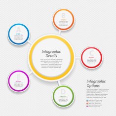 Colourful Infographic Circle Background