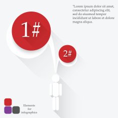 Contour man with a message Elements for infographic N7