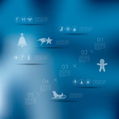 Christmas infographic with unfocused background N160