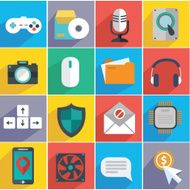 Web design objects business office and marketing items N2