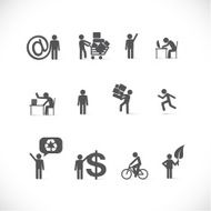 Business man in different situations