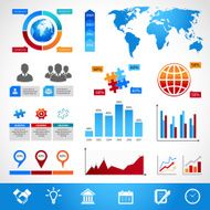 Business Infographics Layout Design Elements