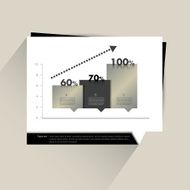 Example of business flat design graph Infographics chart N6